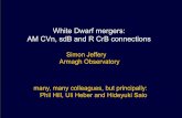 White Dwarf mergers: AM CVn, sdB and R CrB connections · 2017-04-24 · White Dwarf mergers: AM CVn, sdB and R CrB connections Simon Jeffery Armagh Observatory many, many colleagues,