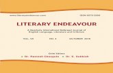 LITERARY ENDEAVOUR... LITERARY ENDEAVOUR Literary Endeavour (ISSN 0976-299X) is a scholarly Refereed journal which publishes articles and notes on English literature, Criticism and