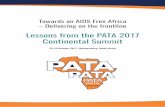 Lessons from the PATA 2017 Continental Summit 2017 Continental Summit Report...PITC PMTCT POC QIP READY+ REPSSI SOP standard operating procedure SRHR sexual and reproductive health