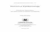 Norovirus Epidemiology - DiVA portalliu.diva-portal.org/smash/get/diva2:211306/FULLTEXT01.pdf · Norovirus Epidemiology Prevalence, transmission, and determinants of disease susceptibility