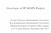 Overview of JP MOPS Project · Observations 2,949 2,949 2,949 2,949 2,949 2,949 Table 5: US MOPS Table 6: JP MOPS . Conclusion • 2015 JP MOPS closely followed 2015 US MOPS • Several