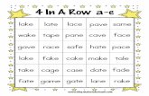 4 In A Row a-e - Make Take & Teachblog.maketaketeach.com/.../uploads/2012/06/Magic-e-4-In-A-Row-Activity.pdf · 4 In A Row a-e . Directions You Will Need: Colored bingo chips (15
