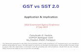 GST vs SST 2 - ANM. SST 2.0 dan GST - Aplikasi dan Implikasi.pdf · Transfer of properties of goods when service is provided Application. GST vs SST 2018 GSTA2014 SST 2.0 •Consideration