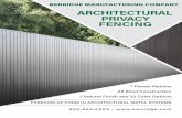 BERRIDGE MANUFACTURING COMPANY ARCHITECTURAL …internal.berridge.com/wp-content/uploads/2017/11/privacy-fencing-brochure_2017.pdfGalvalume® Lead-Cote™ Metallic Colors* Antique
