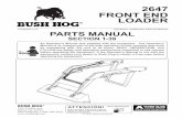 2647 FRONT END LOADER - Bush Hog · 2016-05-06 · 2647 front end loader published 1/12 material handling parts manual parts manual section 1-39