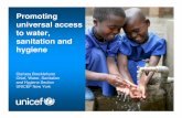 Promoting universal access to water, sanitation and hygiene Brocklehurst on Promoting... · sanitation and hygiene (Lancet 2009, Humphrey). Lancet 2008, Checkley, data pooled from