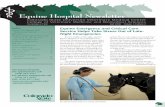 Equine Hospital Newslettercsu-cvmbs.colostate.edu/Documents/equine-medicine...Equine Hospital Newsletter Colorado State University Veterinary Medical Center College of Veterinary Medicine