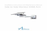 Installation Instructions and Maintenance Manual …Rotate SSM Arm side to side after installation to verify no movement is present between the adapter and the rail. NOTE: Before installation,