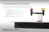Condiment Dispensers - Wunder-Bar 2017-01-31¢  Condiment Dispensers Portion control at your fingertips