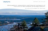 Atmospheric deposition and lateral transport of mercury in ... · Thorjørn Larssen ISBN 978-82-577-7045-7 NIVA-report ISSN 1894-7948 . NIVA 7310-2018 Atmospheric deposition and lateral