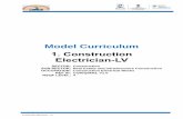 1. Construction Electrician-LV · Construction Electrician - LV 1 Construction Electrician-LV CURRICULUM / SYLLABUS This program is aimed at training candidates for the job of a “Construction