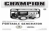 PORTABLE GENERATOR · maintenance, this generator will bring years of satisfying service. Portable Power Generator This unit is a gasoline engine driven, alternating current (AC)