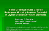 Mutual Coupling Between Coax-fed Rectangular Microstrip ...braaten/APS_2010.pdfMutual Coupling Between Coax-fed Rectangular Microstrip Antennas Embedded in Layered Uniaxial Anisotropic