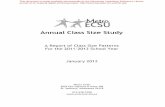 Annual Class Size Study · 2013-02-13 · FOREWARD. The Metro ECSU 2011-12Class Size Studyreports data describing both regional and local norms. We hope that the information contained