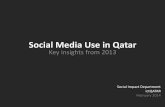 Social Media Use in Qatar - وزارة المواصلات والاتصالات Media Use In...Social Media Use in Qatar • 45% of people in Qatar use the Internet at least once a