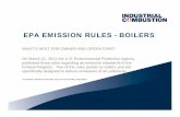 EPA EMISSION RULES - BOILERS Boiler Rules-AEE CLE_ 03282012.pdf• R & D Boilers • Blast furnace gas fired • Boilers subject to Section 129 of the CAA 20 BMACT COMPLIANCE DATES