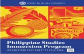 ATENEO DE MANILA UNIVERSITY INFORMATION FACT SHEET · periodic tours of the Metro Manila to immerse in its various worlds and urbanities. The Ateneo Development Field School The fourth