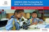 UNESCO-HNA Partnership for Girls’ and Women’s Education Education... · •The UNESO Malala Fund for Girls’ Right to Education (2012) •The Joint Programme on Empowering Adolescent