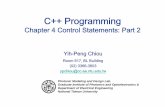 Ch04 Controal Statement 2 - 國立臺灣大學ccf.ee.ntu.edu.tw/~ypchiou/Cpp_Programming/Ch04 Control_Statement_2.pdfYPC - NTU GIPO & EE NTU BA Introduction to C++ Programming Ex.