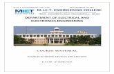 DEPARTMENT OF ELECTRICAL AND ELECTRONICS …BJT, JFET, MOSFET- structure, operation, characteristics and Biasing UJT, Thyristor and IGBT - ... Robert L.Boylestad, “Electronic Devices