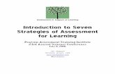 Introduction to Seven Strategies of Assessment for Learning · session, we will review the Seven Strategies of Assessment for Learning, which organize research‐based recommendations
