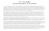 rd Grade Astronomy Lessons - Duke Universityplesser/outreachstuff/...3rd Grade Astronomy Lessons The following is a set of suggested activities for a third grade curriculum unit on