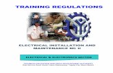 TRAINING REGULATIONStesda.gov.ph/Downloadables/TR-Electrical Installation and... · 2018-09-14 · ELC311202 Prepare and Interpret Technical Drawing ELC311204 Apply Quality Standards