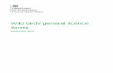 Wild birds general licence survey - GOV.UK · Theme F - Your views on the role of General Licences to manage Wild Birds . In this section of the survey, we are asking for your views