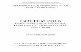 GREDuc 2016 - spel3.upm.edu.myspel3.upm.edu.my/max/dokumen/GREDUC_GREduc2016_E-proceedings.pdf · speaking performance? ... 33 school climate, gender, and burnout among public secondary