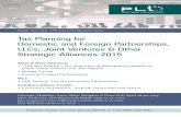 Tax Planning for Domestic and Foreign Partnerships, LLCs, Joint … · 2018-12-31 · Tax Planning for Domestic and Foreign Partnerships, LLCs, Joint Ventures & Other Strategic Alliances