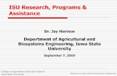 ISU Research, Programs & Assistance · Iowa State University Department of Agricultural and Biosystems Engineering The ISU Air Quality Issue Team Department of Agricultural and Biosystems