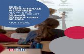 ÉCOLE INTERNATIONALE ALLEMANDE …L’école internationale allemande Alexander von Humboldt de Montréal est une école privée multilingue (allemand, français et anglais), qui
