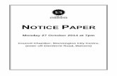 NOTICE PAPER - City of Stonnington · 10/27/2014  · materials and finishes including aluminium cladding, rendered cement, aluminium windows and doors and glass operable louvres.