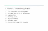 Lecture 6 Sharpening Filters - bohr.wlu.ca · 2016-08-25 · Lecture 6 Sharpening Filters 1. The concept of sharpening filter 2. First and second order derivativesFirst and second