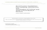 Best Practice Guidelines For Cleaning, Disinfection and Sterilization … · 2016-06-16 · Best Practice Guidelines for Cleaning, Disinfection and Sterilization in Health Authorities