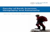 Faculty of Earth Sciences, Geography and Astronomy...6 Faculty of Earth Sciences, Geography and Astronomy At the Faculty of Earth Sciences, Geography and Astronomy, vast expertise
