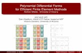 Polynomial Differential Forms for Efﬁcient Finite Element ...math.arizona.edu/~agillette/research/baylor-colloq18.pdfTable of Contents 1 Polynomial spaces for ﬁnite element methods