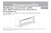 Rolling mantel with 23-IN infrared electric fireplacepdf.lowes.com/installationguides/815324025949_install.pdf · 2018-09-28 · Español p. 15. PACKAGE CONTENTS PART DESCRIPTION