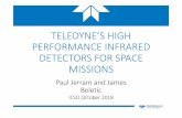 TELEDYNE’S HIGH PERFORMANCE INFRARED DETECTORS FOR … · 3K ×3K CHROMA‐D 1K× ... •Active program of continued development NEOCamAsteroid Survey Mission. Teledyne’s High