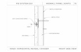 PSI SYSTEM 310 MIDWALL PANEL JOINTS...#302a horizontal reveal / divider psi system 310 midwall panel joints right side view metal strapping.018" (.5mm) edge band.0400 psi panel gypsum