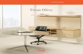 Private Ofﬁ ces - Knoll · Private Ofﬁ ces | 5 Classic Design: Enclosed Desks and Storage Reff® desk, opposite, in Teak Techwood with 1¾"-thick worksurfaces, and storage with