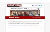 Welcome to Artist Alley - Washington County Arts Council Alley/2015/9-2-2015.pdf · been compiled into a photo book accompanied by a brief interview with each subject. ... If Django