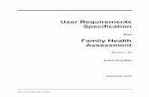 User Requirements Specification Template · User requirements Specification for Family Health Assessment Page 7 of 28 3.2 User Access / Security This will follow the requirement as