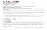 LJM Library Docs - LabJack...LJM Library Docs Add new comment Welcome to the LJM User's Guide! This document describes the API and usage of the LabJack LJM library. Navigating the