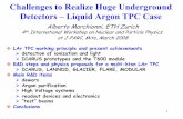 Challenges to Realize Huge Underground Detectors – Liquid ...nuclpart.kek.jp/NP08/presentations/neutrino/pdf/AMarchionni_NP08.pdf1. Challenges to Realize Huge Underground Detectors