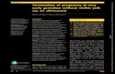 ARTICLE Termination of pregnancy at very early gestation ... · Termination of pregnancy at very early gestation without visible yolk sac on ultrasound ... sac or fetal pole visible