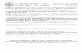 MIXED BEVERAGE LICENSE APPLICATION CHECKLIST Form-Mixed Beverage Application... · MIXED BEVERAGE LICENSE APPLICATION CHECKLIST Before completing the application packet read the information