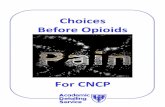 Choices Before Opioids · Scotia Department of Health and Wellness. Dalhousie University Office of Continuing Professional Development has full control over content. Dr Maureen Allen