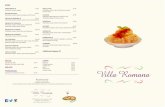 CaFFE Villa Romana · FUSILLI VILLa ROMaNa £8.25 £10.25 Spiral pasta with chicken, mushrooms, spinach, ham, pesto and cream tORtELLONI MONtE CIMONE £8.25 £10.35 Large pasta ﬁlled