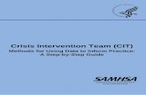 Crisis Intervention Team (CIT) · Crisis Intervention Team (CIT) Methods for Using Data to Inform Practice: A Step-by-Step Guide, 2018 2 this model, the Crisis Intervention Team Core
